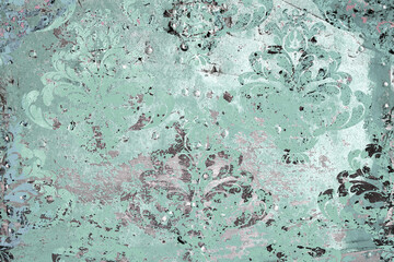 Cement texture. Abstract grunge textured background. Background for ceramic tile. Digital tiles design. Colorful ceramic wall tiles decoration. Abstract damask patchwork pattern