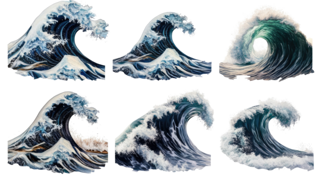 Stunning Sea Waves Highlighting Ocean Beauty Generative AI
