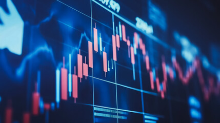 Naklejka premium charts and graphs with statistics to innovation analyze business potential and forecast future development of companies growth.