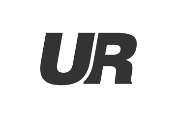 UR Techno Editable Font Logo For Corporate Branding. Bold, Futuristic Design With Unique Typographic Ideas. Minimal Custom Type And Dynamic Letter