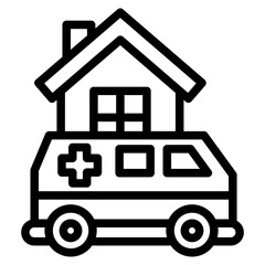 ambulance car icon vector