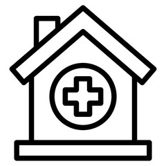 Obraz premium medicine medical icon hospital building sign