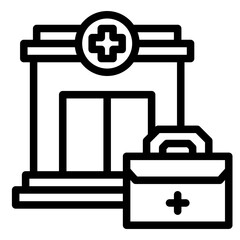 medicine medical icon hospital building sign