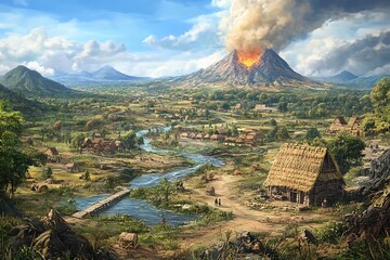 volcano erupted over the village © MohdAdzmer