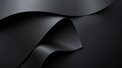 Close-up view of a matte black paper background
