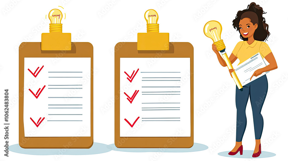 Aufkleber checklist evaluations and feedback review with survey completion tools generative ai