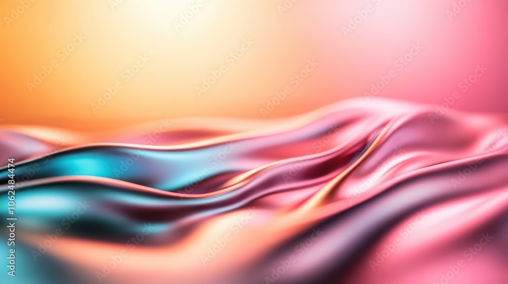 Aufkleber an abstract visual with dynamic, colorful waves creating a harmonious blend of vivid gradients in pi