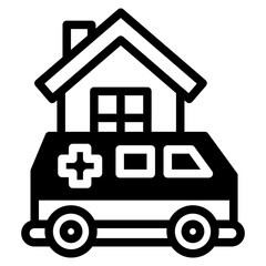 ambulance car icon vector
