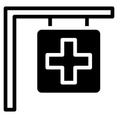 hospital sign board healthcare medical icon