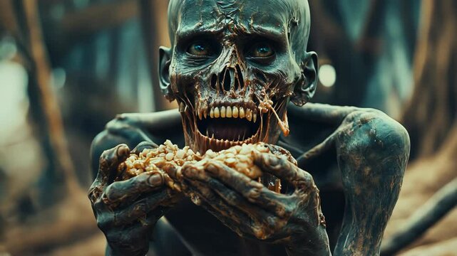 Horrifying Zombie Close Up