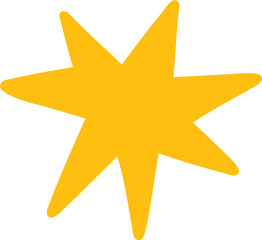 Minimalist Hand Drawn Star Shape Icon