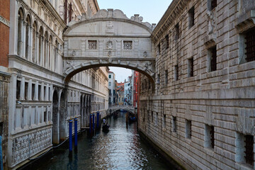 Venice and its canals ,boats,sculptures and birds