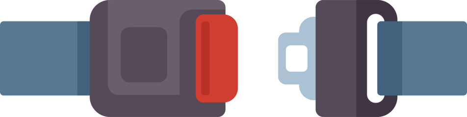 Seat belt is protecting drivers and passengers from injuries during car crash or sudden braking