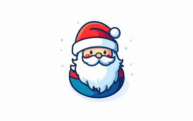 Obraz premium Cheerful Santa Claus character with a festive hat on a white isolated background.