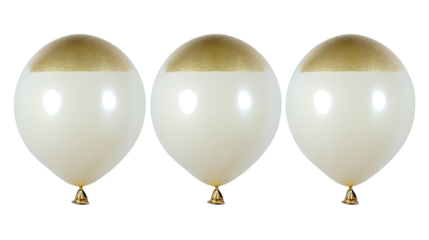 Elegant White and Gold Balloons Perfect for Celebrations and Events Generative AI