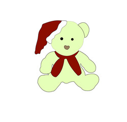 Teddy Bear Adorable vector illustration featuring a charming Christmas character, perfect for spreading holiday cheer. 