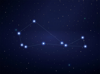 Piskes australis constellation in night sky © ad_hominem