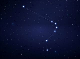 Horologium constellation in night sky © ad_hominem