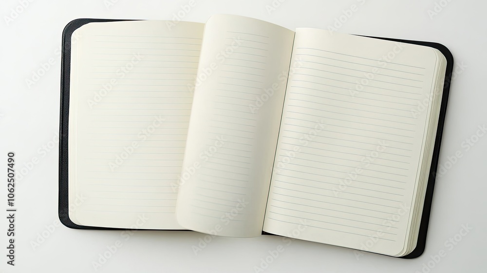 Poster open blank notebooks ready for writing or drawing practice generative ai