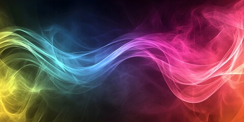 Captivating Gradient Background with Vibrant Swirling Waves of Illuminating Color