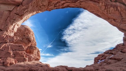 Snow Winter Cold Utah Arches National Park Rock Formations 