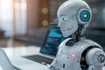 AI-driven customer service, illustrating tech in business