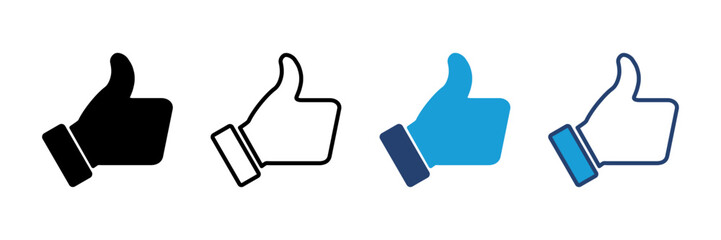 Thumbs up icon vector. Hand like. Like icon vector.