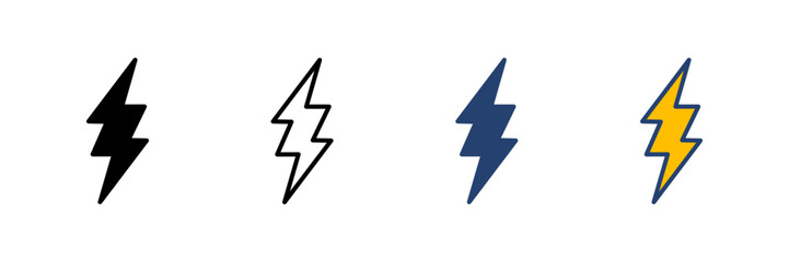 Lightning icon vector. electric icon vector. power icon. energy sign