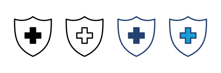 Fototapeta premium Health insurance icon vector. Insurance health document icon