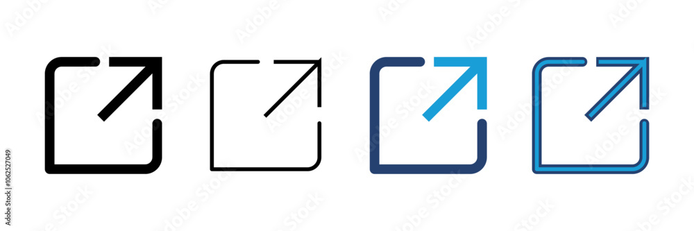 Poster external link icon vector. link icon vector. hyperlink symbol