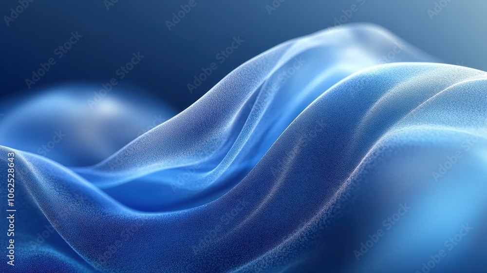 Poster elegant design with a subtle grainy texture against a blue abstract background