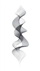 Abstract Swirling Black Line Art on White Background