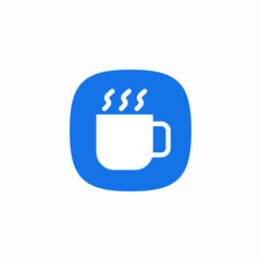 mug hot tea coffee icon sign vector