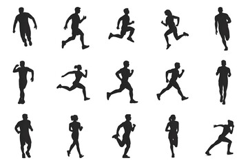 Naklejka premium People Silhouette Set for Dynamic and Minimalist Designs