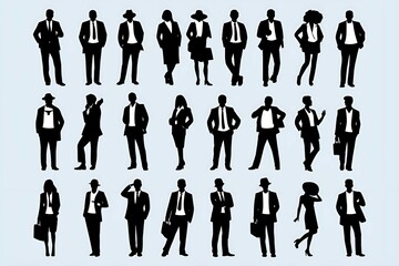 Collection of People Silhouettes for Professional Design Use