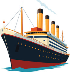 Obraz premium titanic ship on white background