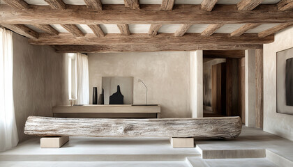 Naklejka premium Minimalist and unique interior design in the house