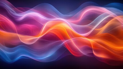 Abstract waves of vibrant colors, creating a sense of depth and movement in a smooth, flowing design.