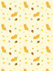 seamless pattern autumn floral background