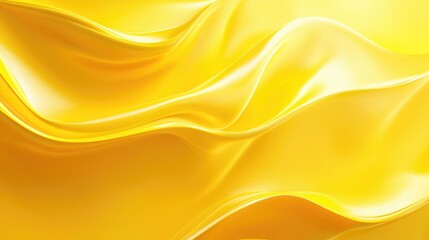 Abstract Yellow Swirling Fluid Background