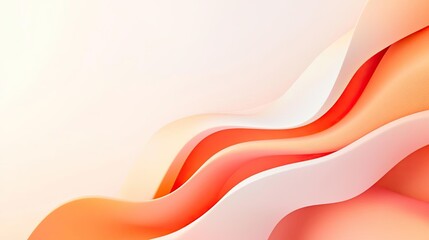 Abstract wavy shapes in soft peach and white tones on a light background.