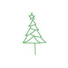 pine tree thin line icon