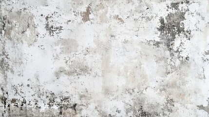 Weathered White Concrete Wall with Peeling Paint