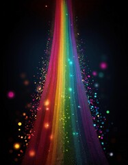 Background has rainbow stripes with space for text A-11.4.258