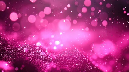 Abstract Pink and White Bokeh Background with Sparkles