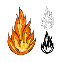 Fire Vector illustration Cartoon style