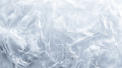 Abstract Ice Texture with Intricate Crystalline Patterns