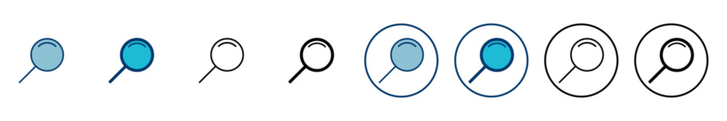 Search icon vector isolated on white background. Glass vector icon. search magnifying glass icon. Find