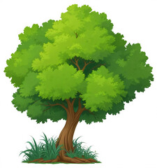 Big tree isolated cartoon