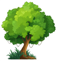 Big tree isolated cartoon